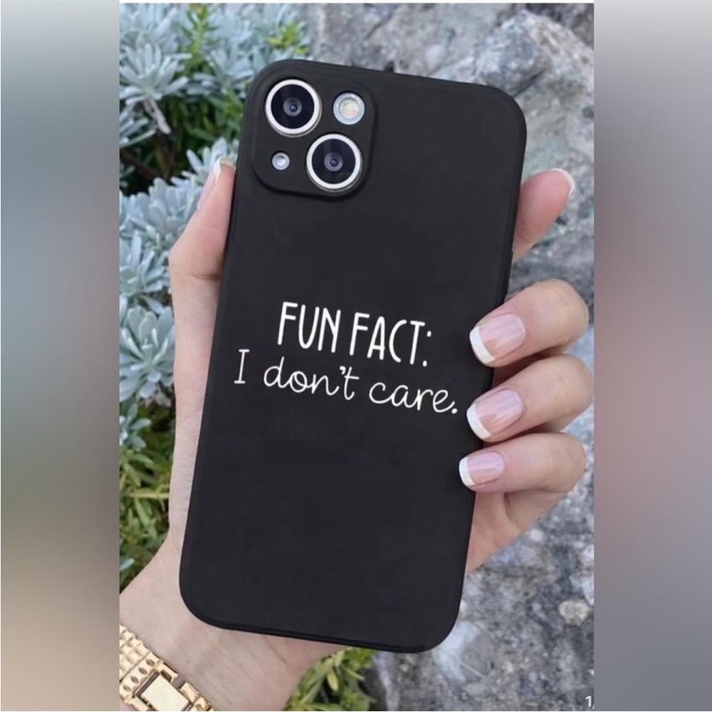 iPhone Phone Case Soft TPU Slogan Black Minimalist